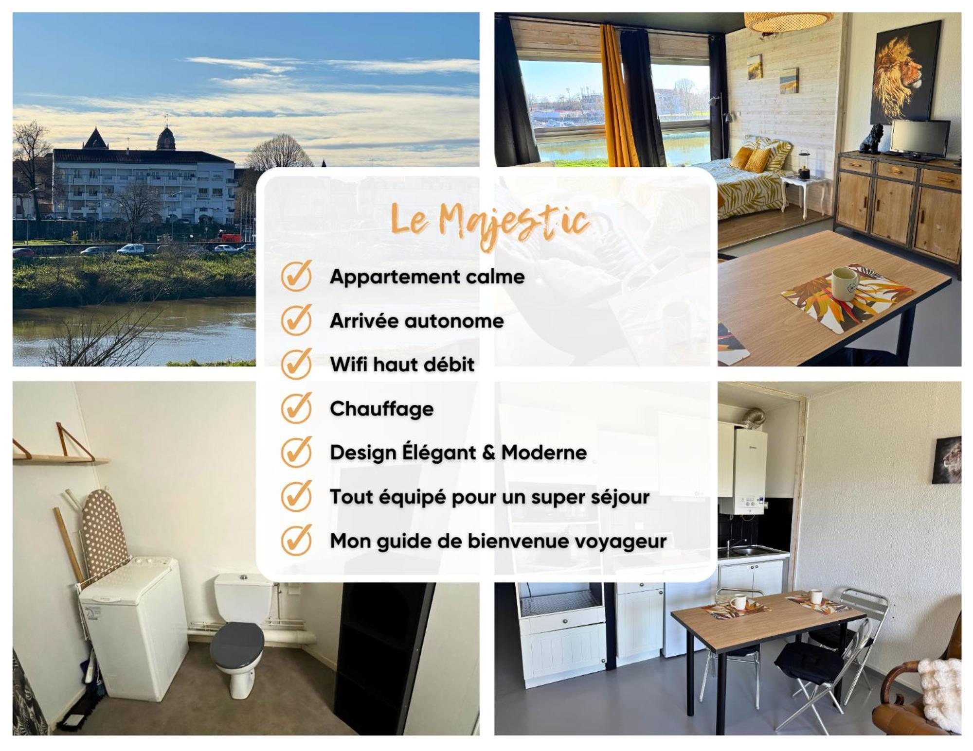 Majestic - Wifi - Parking - Vue Apartment Dax Bagian luar foto